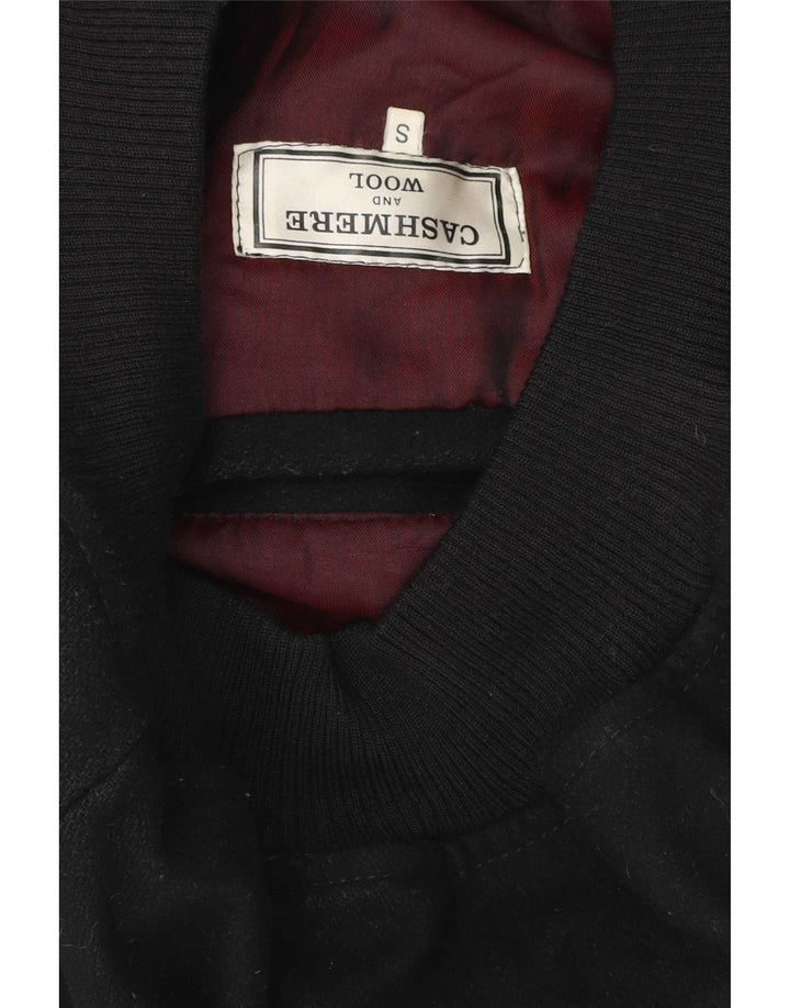 Vintage Herren Bomber Windjacke UK 36 Small Black Colourblock