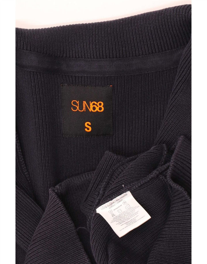 Sun68 Herren-Strickjacke, klein, marineblau, Baumwolle