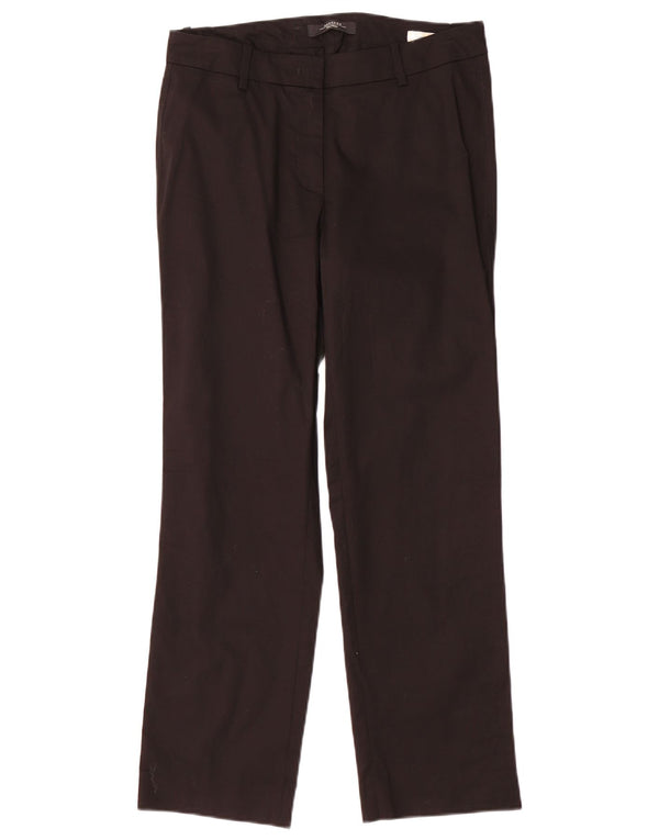 Max Mara gerade Chino-Hose für Damen, UK 10, Größe S, W30, L28, Schwarz, Baumwolle