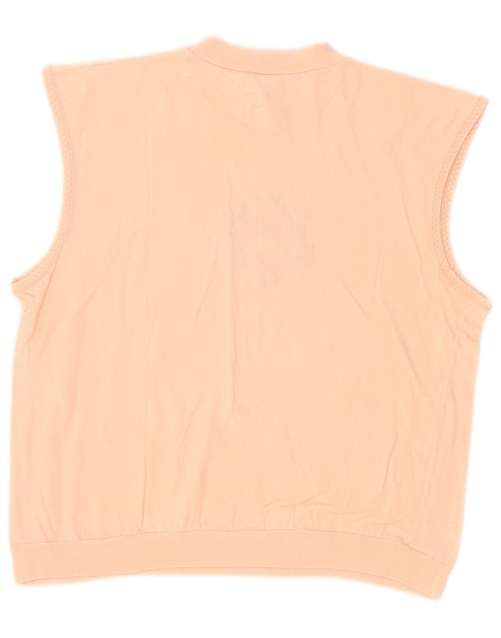 Vintage Damen Weste Top UK 14 Mittelrosa