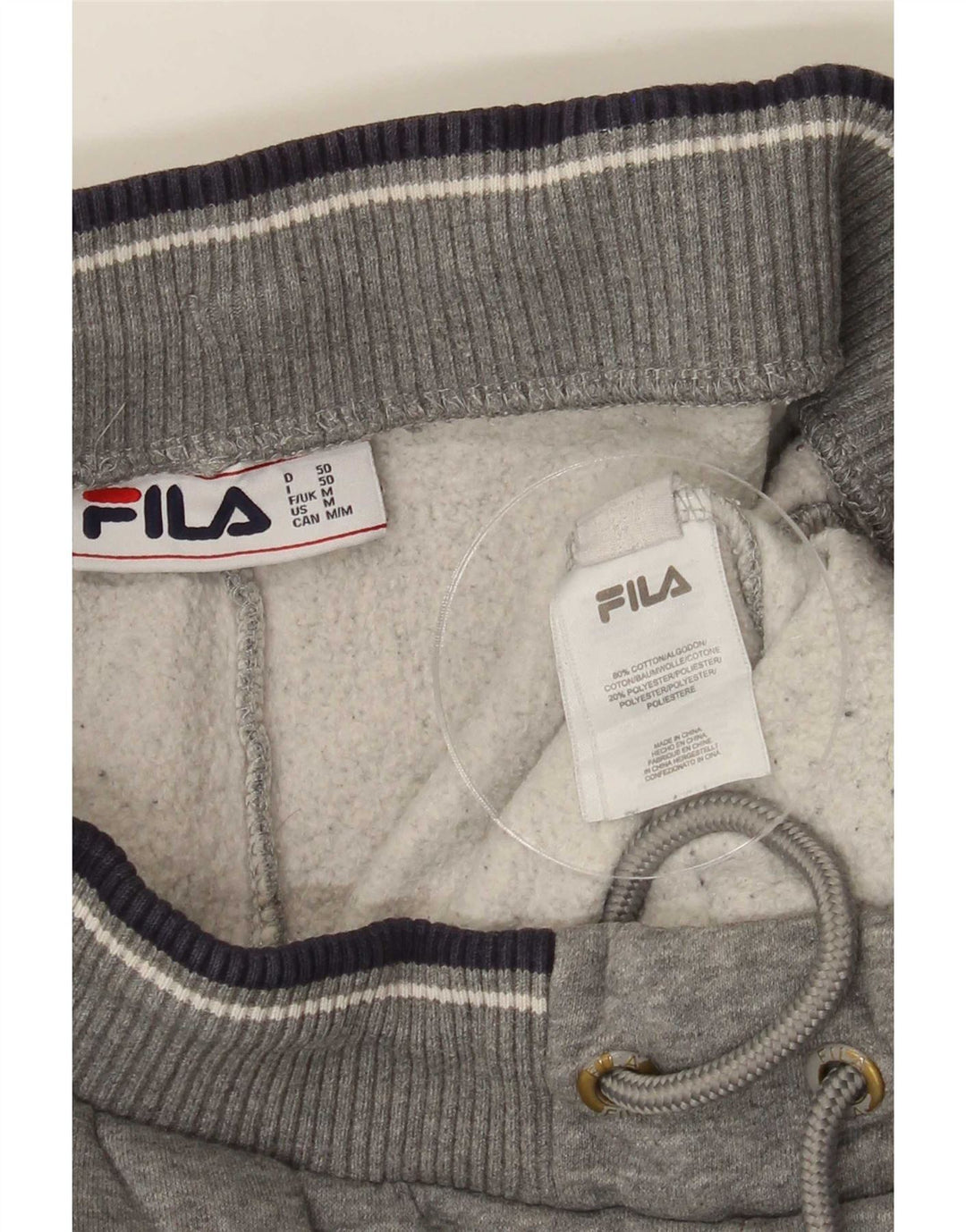 Fila Herren-Trainingshose aus mittelgrauer Baumwolle