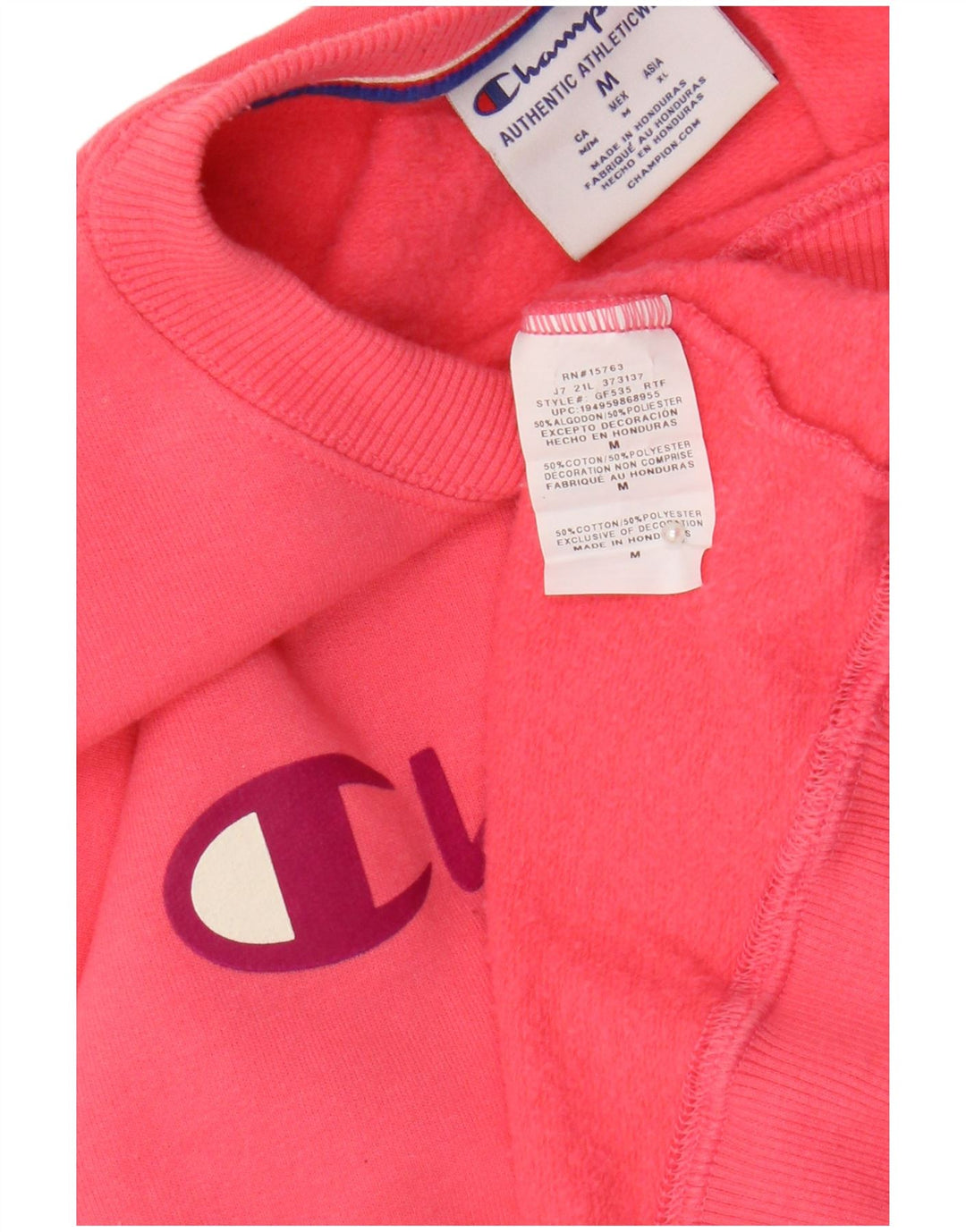 Champion Damen-Sweatshirt mit Grafik-Übergröße, Gr. 14, Mittelrosa
