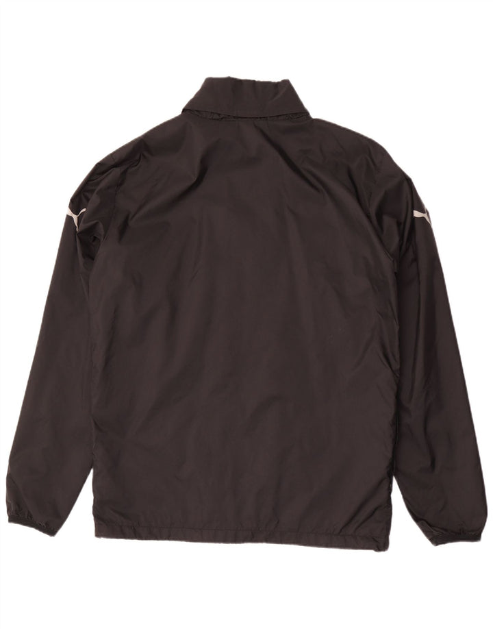 PUMA Herren-Regenjacke mit Kapuze, UK 38, mittelschwarzes Nylon