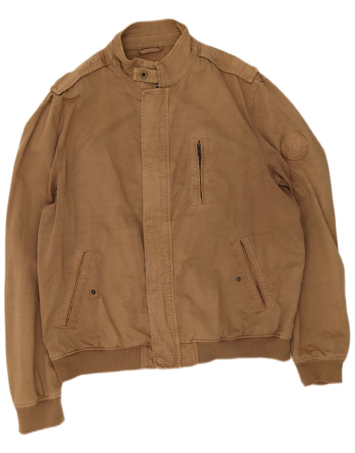 Avirex Herren Bomberjacke UK 46 2XL Braune Baumwolle