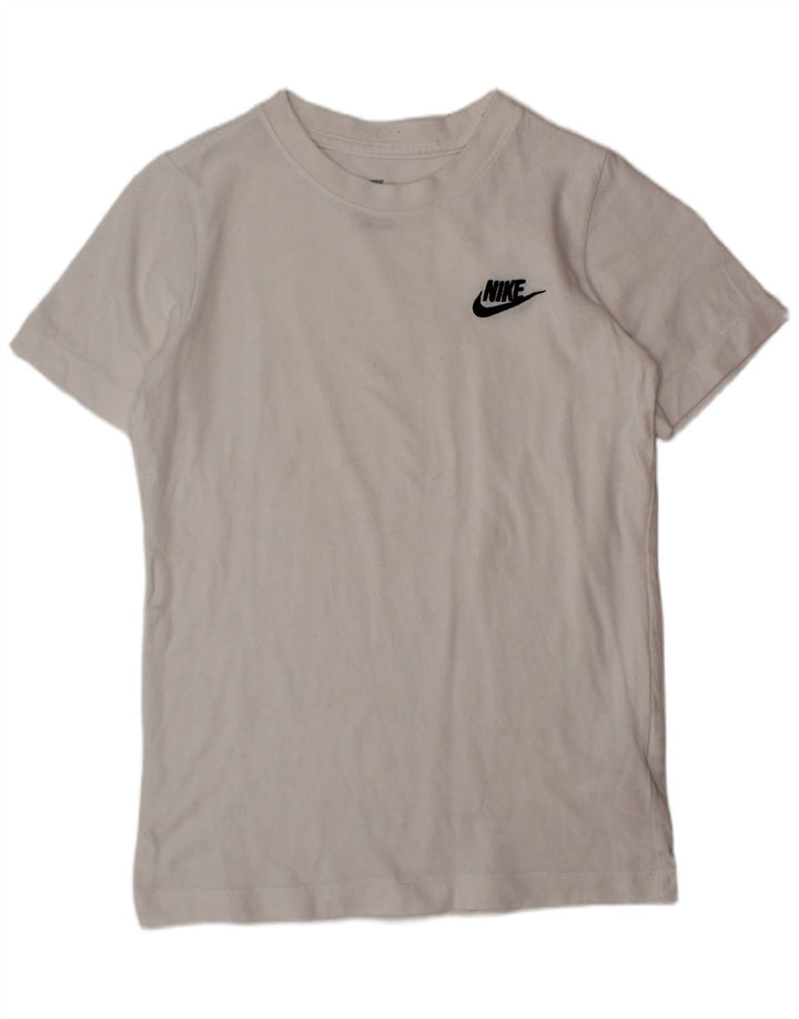 NIKE T-Shirt für Jungen, 8–9 Jahre, Größe S, weiße Baumwolle