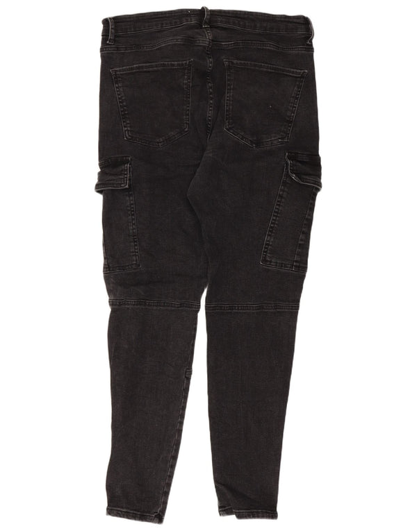 Zara Herren Cargo Skinny Jeans EU 44 Large W34 L28 Graue Baumwolle