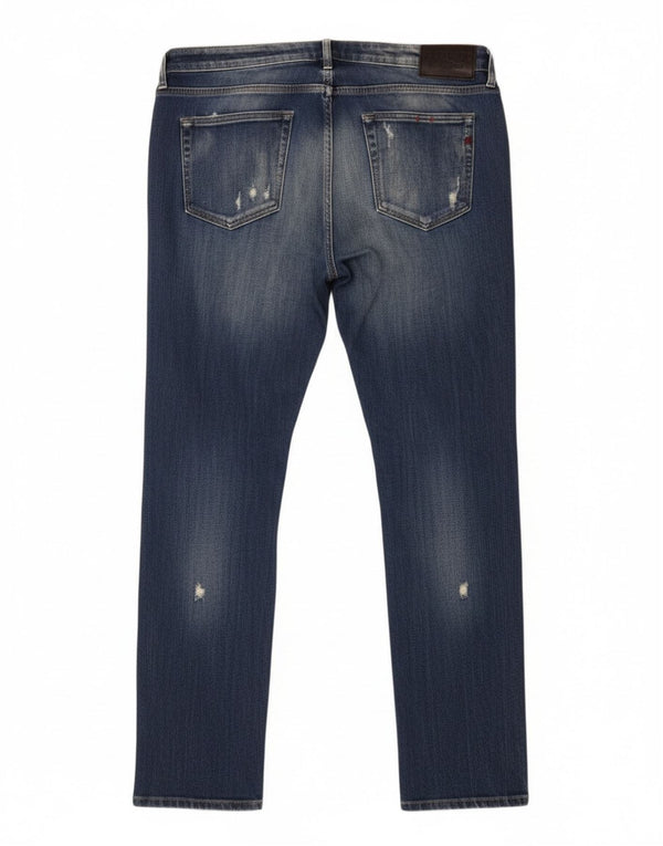 Replay Damen Katewin Distressed Slim Jeans W32 L32 Blaue Baumwolle