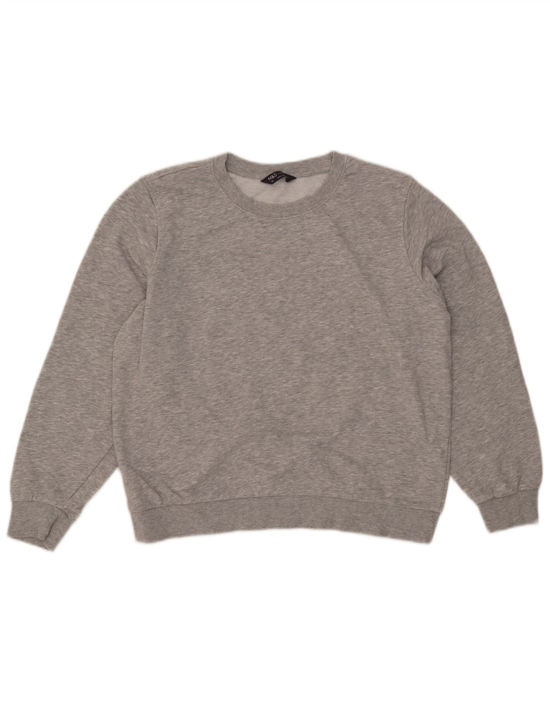 Marks & Spencer Damen Sweatshirt Pullover UK 16 Large Grau Baumwolle