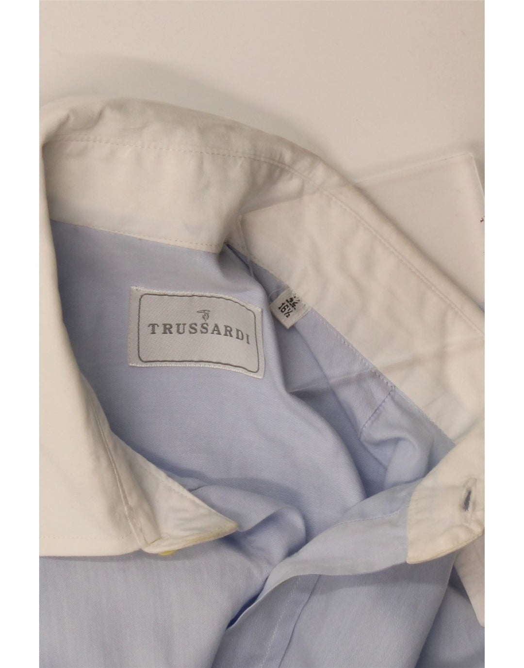 Trussardi Herrenhemd, Größe 42 16 1/2, groß, blau, Farbblock