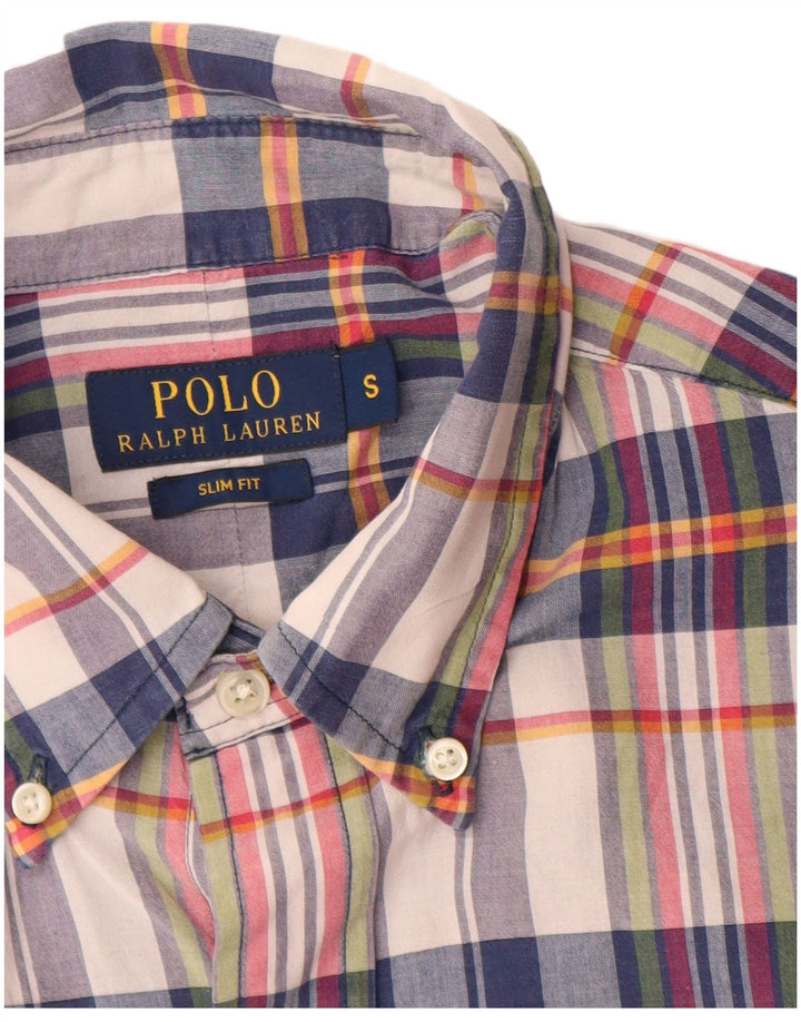 POLO RALPH LAUREN Slim-Fit-Hemd für Herren, kleines, mehrfarbiges Karomuster