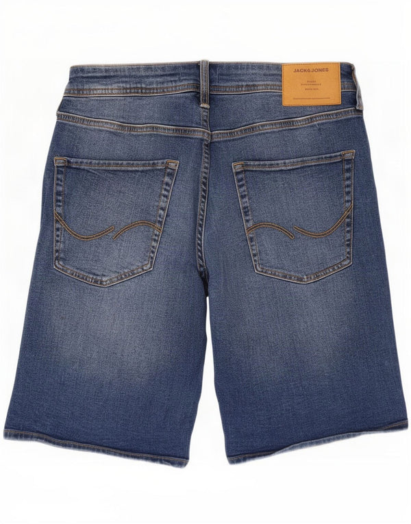 Jack & Jones Mens Regular Denim Shorts Medium W30 Blue Cotton