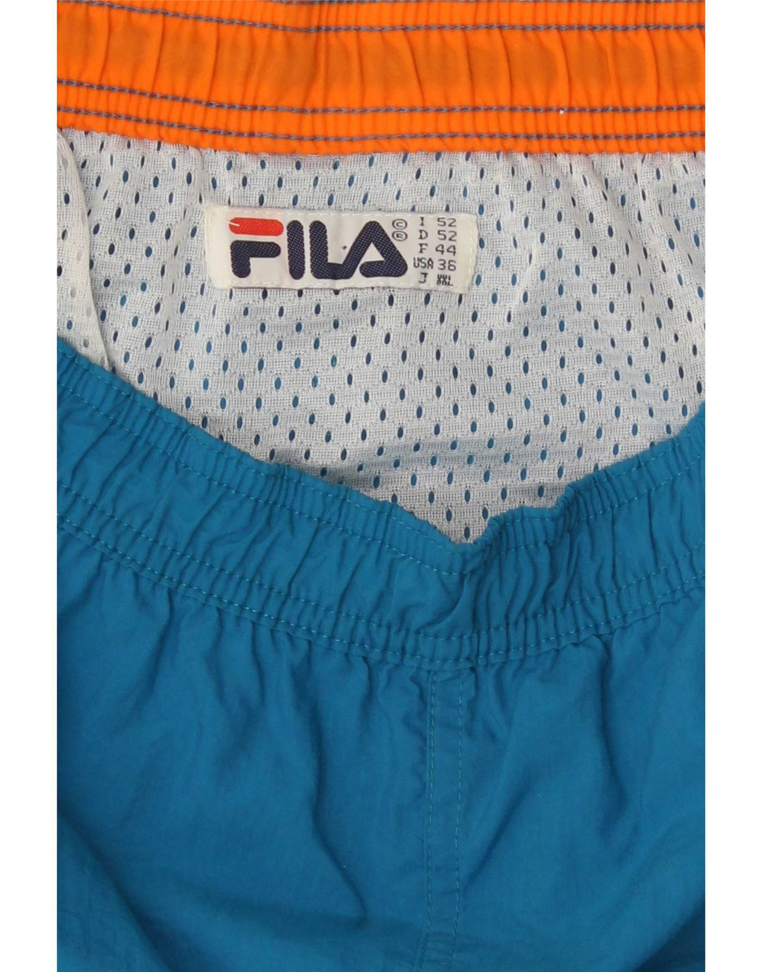 Fila Herren-Badeshorts, groß, blaues Farbblock-Polyester