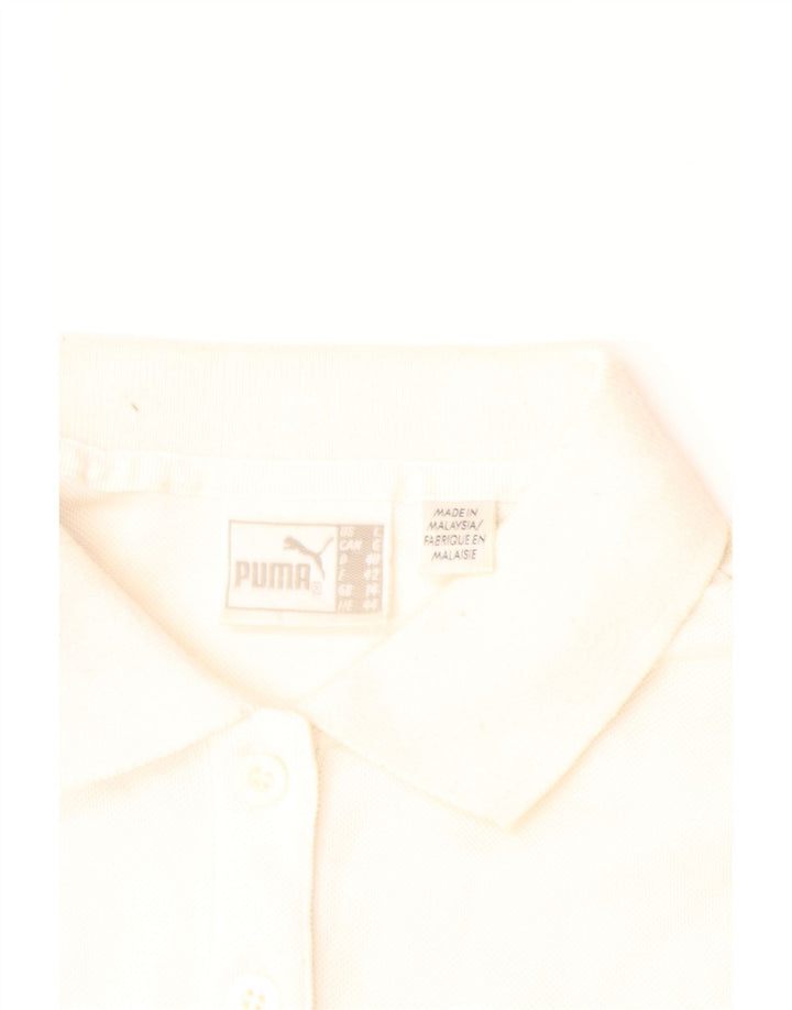 PUMA Damen Ärmelloses Poloshirt UK 14 Medium Off White
