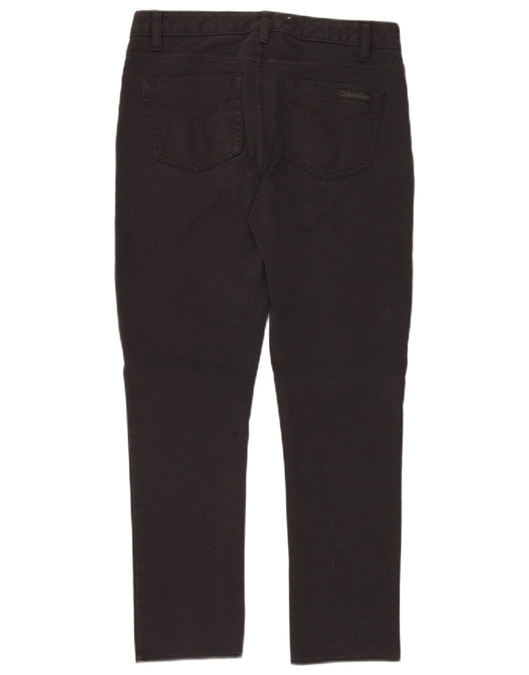 CALVIN KLEIN Damen gerade Freizeithose US 10 Medium W30 L28 Schwarz