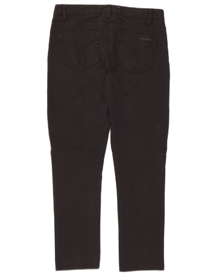 CALVIN KLEIN Damen gerade Freizeithose US 10 Medium W30 L28 Schwarz