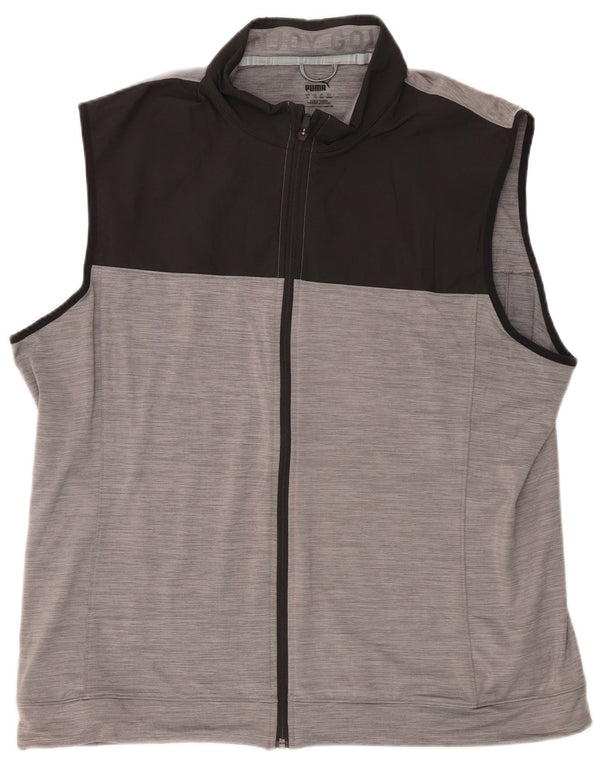Puma Herren ärmellose Trainingsjacke, XL, grau, Colourblock-Polyester
