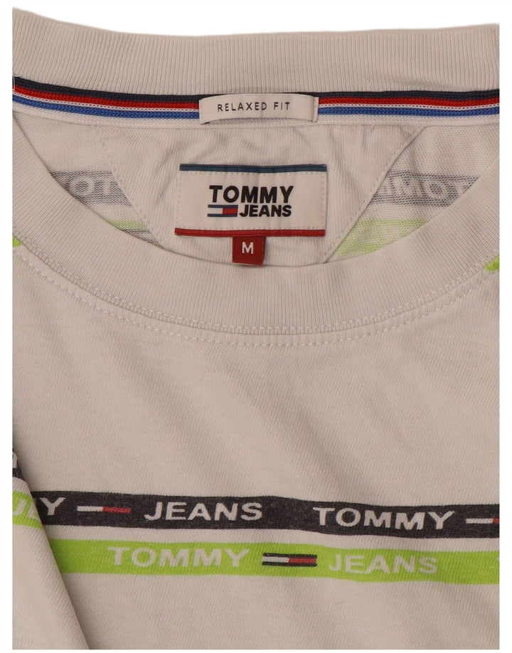 Tommy Hilfiger Herren Relaxed Fit Graphic T-Shirt Top Mittelweiß gestreift