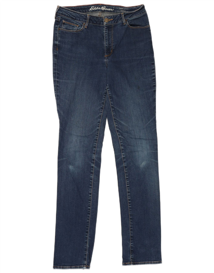 Eddie Bauer Damen leicht kurvige gerade Jeans US 10 Large W30 L33 Blau