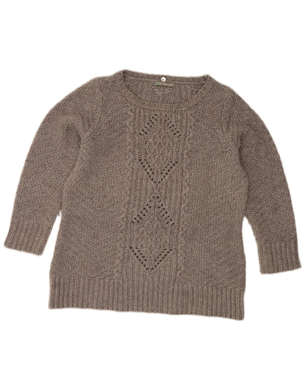 Marks & Spencer Damen-Pullover mit U-Boot-Ausschnitt, UK 18, XL, Grau, Acryl