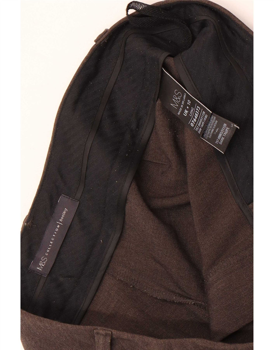 Marks & Spencer Damen Bootcut-Anzughose UK 10 Small W32 L31 Braun