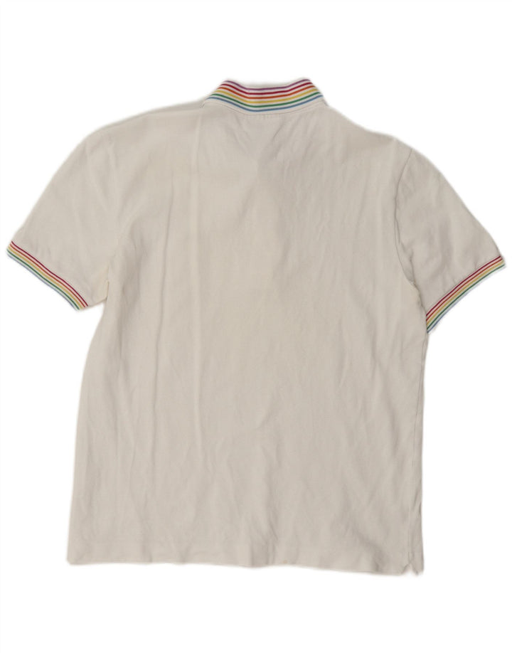Lacoste Herren-Poloshirt, Größe 3, klein, weiße Baumwolle