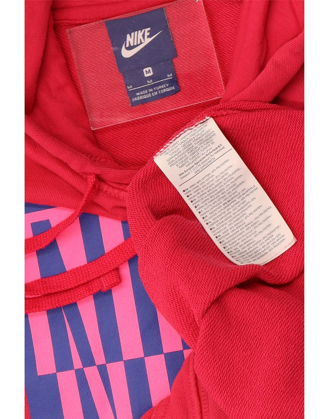 NIKE Herren-Kapuzenpullover mit Grafik, Mittelrosa, Baumwolle