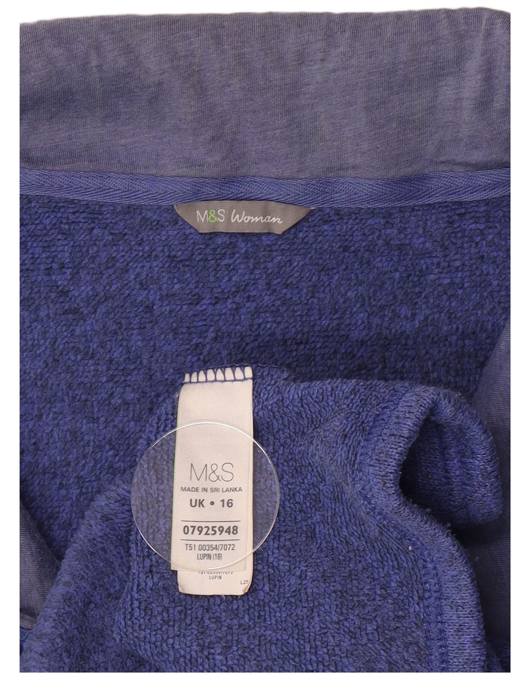 Marks & Spencer Damen-Trainingsanzugoberteil mit bequemer Passform, Gr. 16, Blau