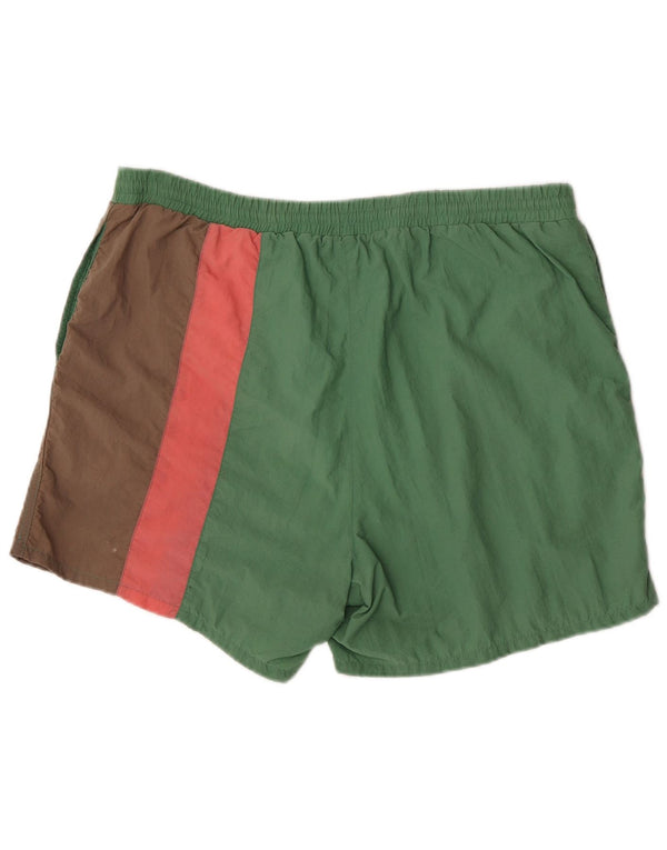 Triumph Herren-Badeshorts mit Grafik, XL, grünes Colourblock-Polyamid