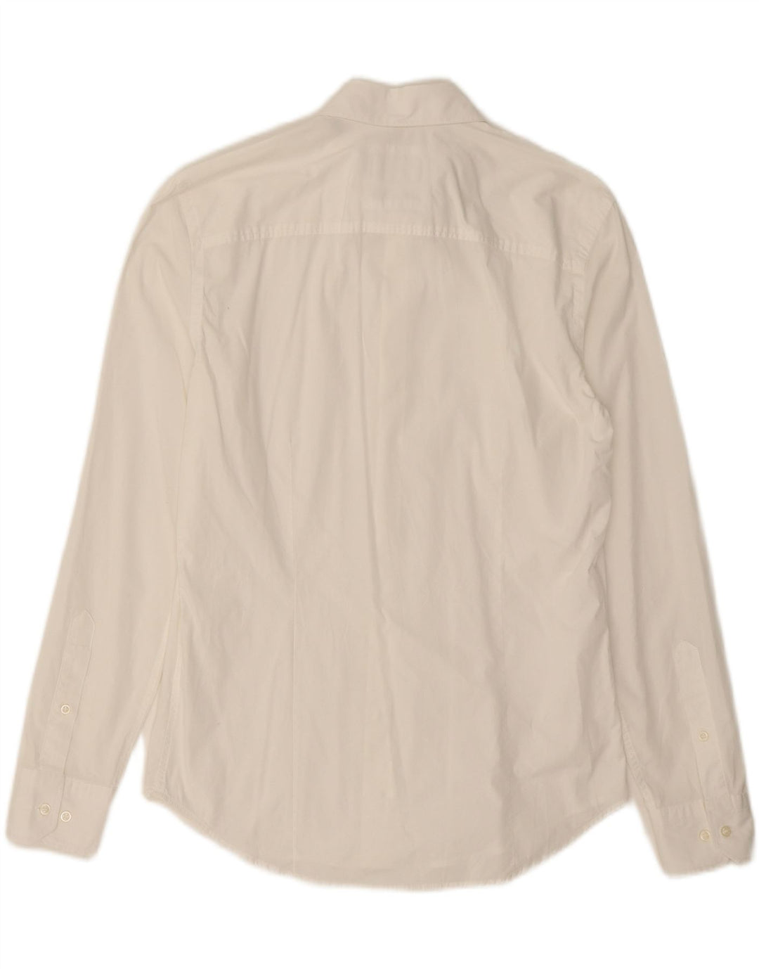 SISLEY Mens Slim Fit Shirt Size 40 15 3/4 Medium White Vintage Sisley and Second-Hand Sisley from Messina Hembry 