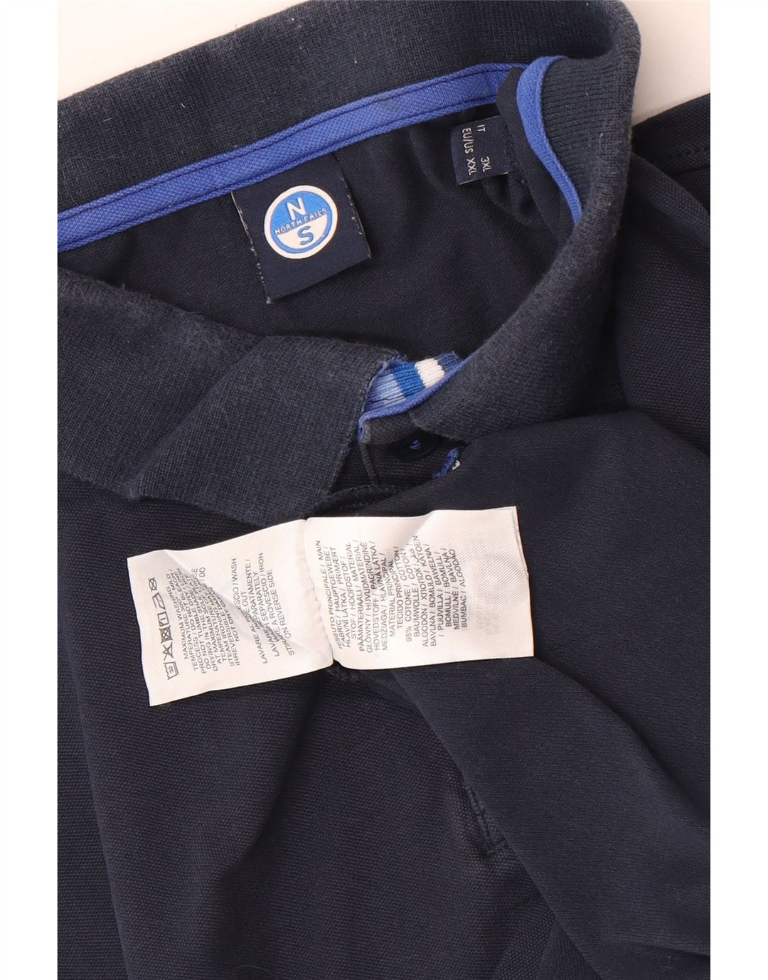 North Sails Herren Poloshirt 2XL Marineblau Baumwolle