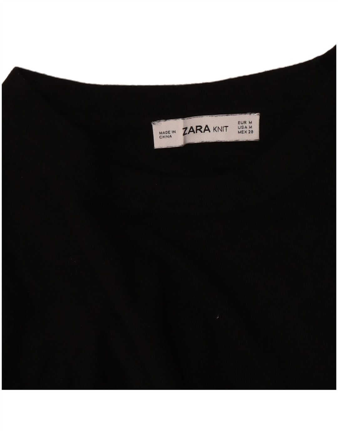 Zara Damen-Pullover mit U-Boot-Ausschnitt, Gr. 12, mittelschwarz