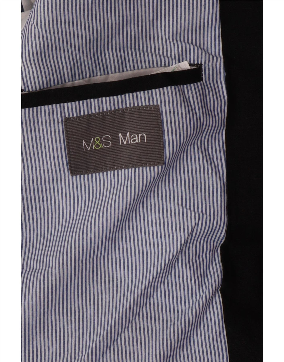 MARKS & SPENCER Herren-Blazer mit 2 Knöpfen, Gr. 40, Größe L, Schwarz, Leinen