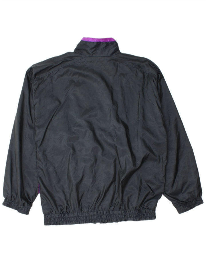 Puma Herren-Trainingsanzug-Oberteil, übergroß, Jacke, Mittelschwarz, Colourblock-Polyamid
