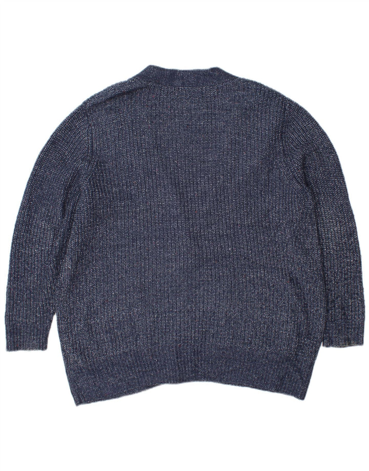 Marks & Spencer Damen-Strickjacke in Übergröße, Gr. 18, XL, Blau meliert