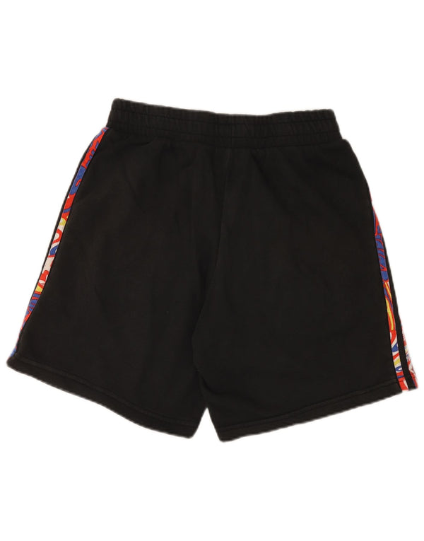 Adidas Damen Sportshorts UK 12 Medium Schwarz Baumwolle