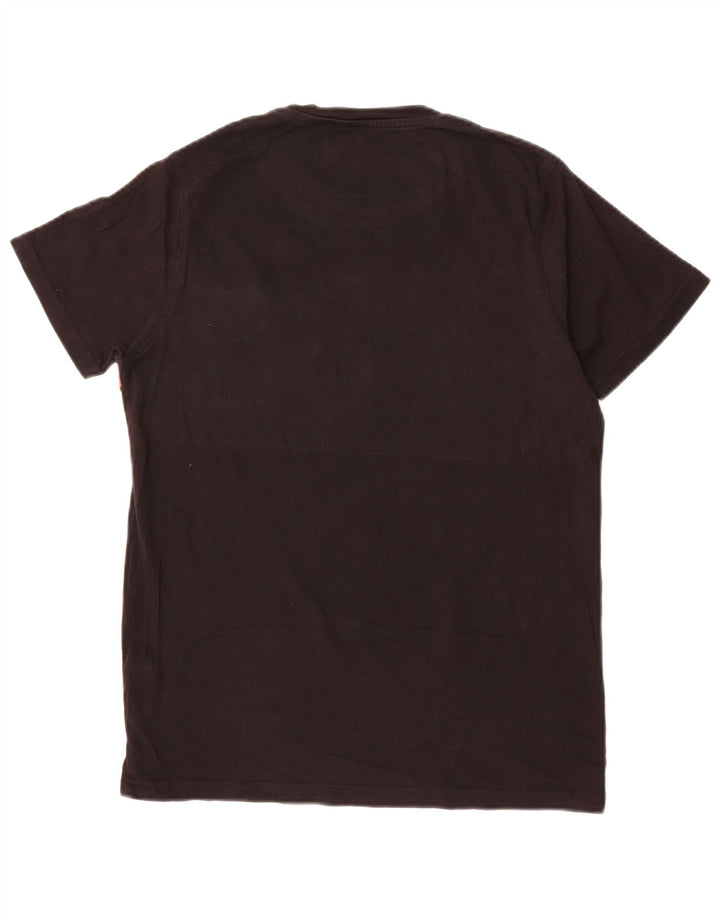 CALVIN KLEIN Mens Graphic T-Shirt Top Medium Black Cotton