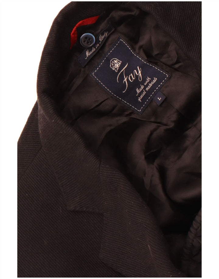 Fay Herren Cordmantel UK 40 Large Schwarz