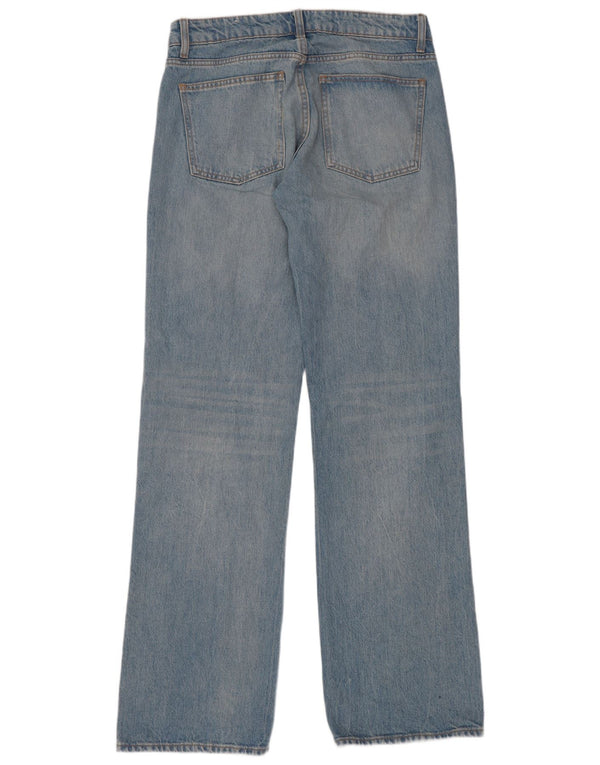 Zara Damen Straight Jeans EU 36 XS W26 L34 Blaue Baumwolle