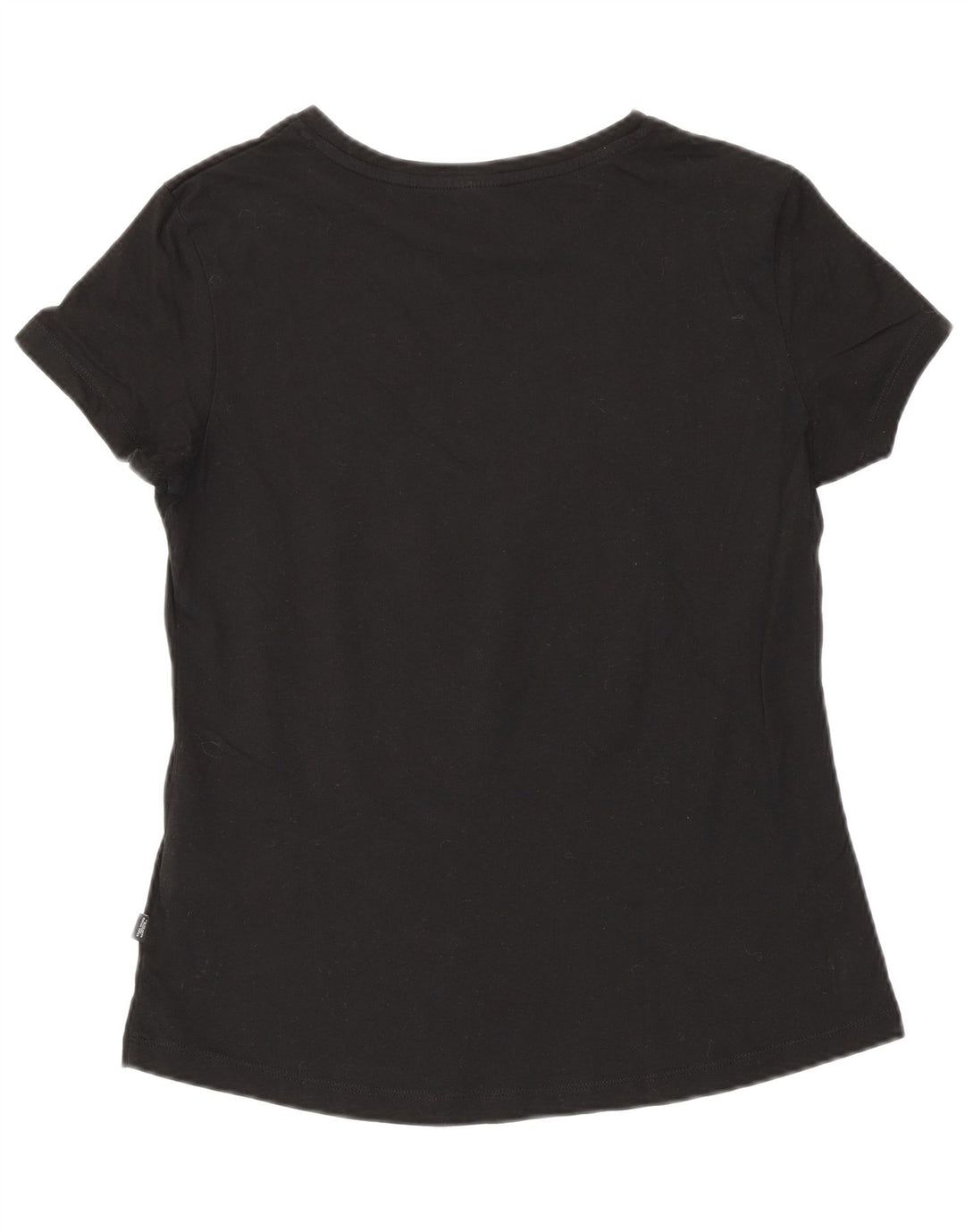 Puma Damen Grafik T-Shirt Top UK 12 Medium Schwarz Baumwolle
