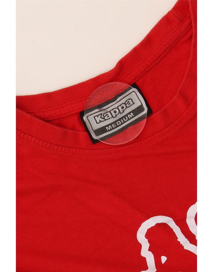 KAPPA Mens Graphic T-Shirt Top Medium Red Cotton Vintage Kappa and Second-Hand Kappa from Messina Hembry 