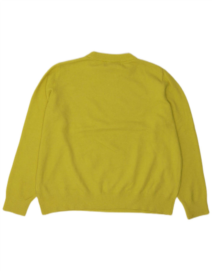 Marks & Spencer Damen-Pullover mit Rundhalsausschnitt, Gr. 40, Größe L, Gelb