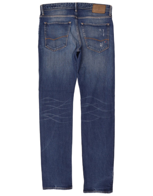 Tommy Hilfiger Damen Slim Jeans W34 L34 Blaue Baumwolle
