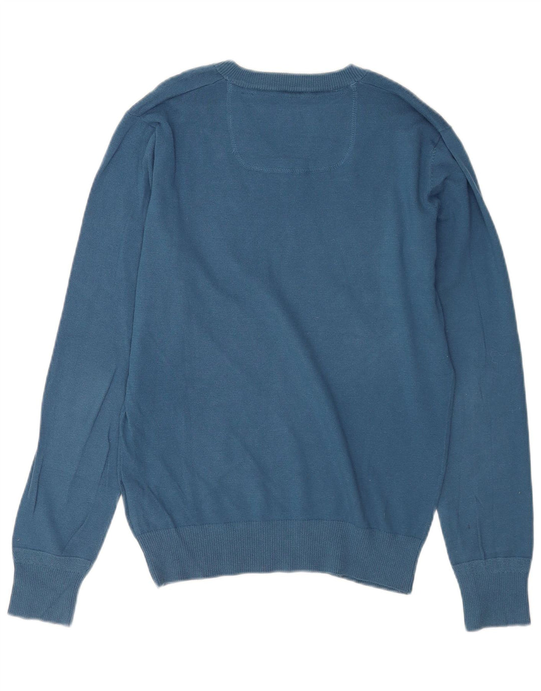Diesel Herren-Pullover mit V-Ausschnitt, groß, aus blauer Baumwolle
