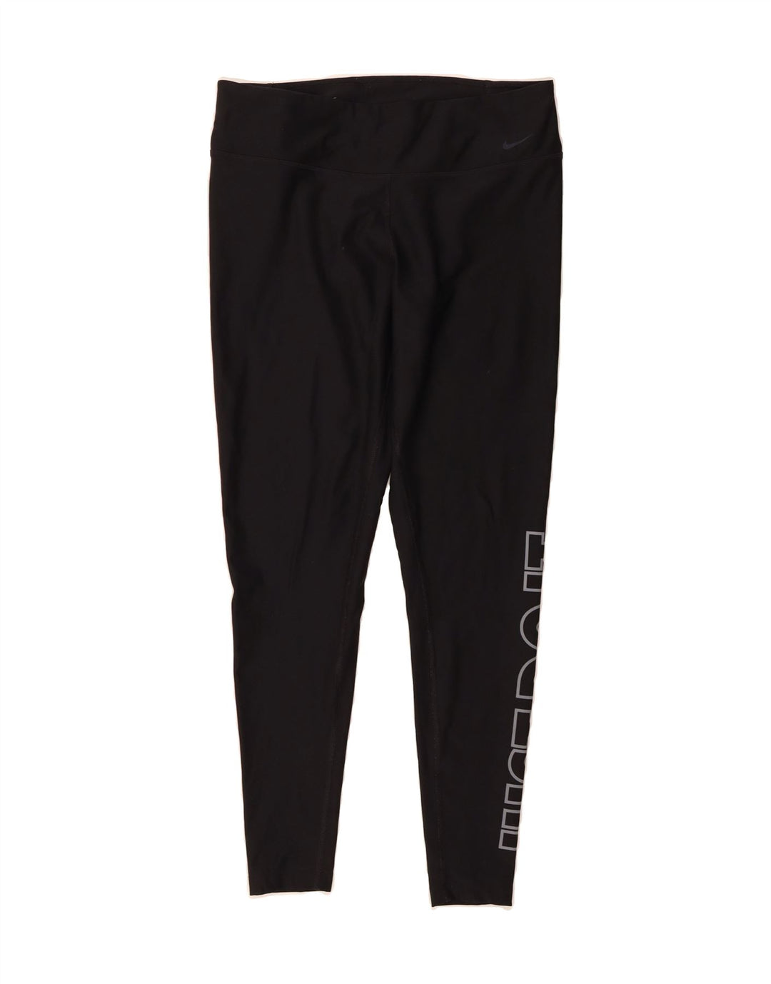 NIKE Womens Dri Fit Graphic Leggings UK 16 Large  Black Polyester Vintage Nike and Second-Hand Nike from Messina Hembry 