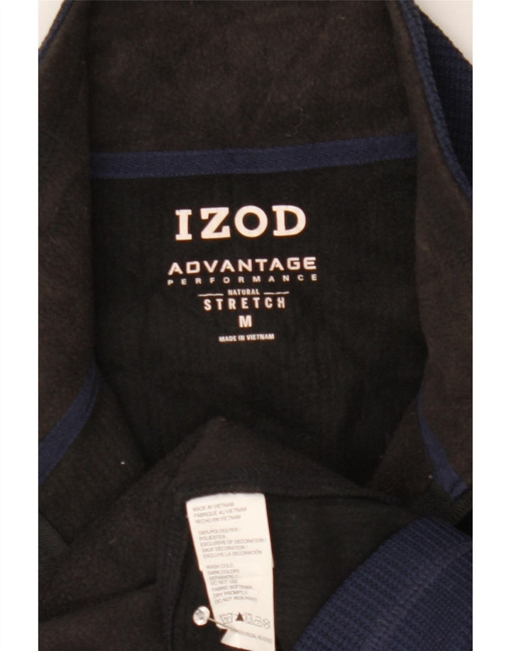 IZOD Mens Stretch Tracksuit Top Jacket Medium Navy Blue Colourblock Vintage Izod and Second-Hand Izod from Messina Hembry 