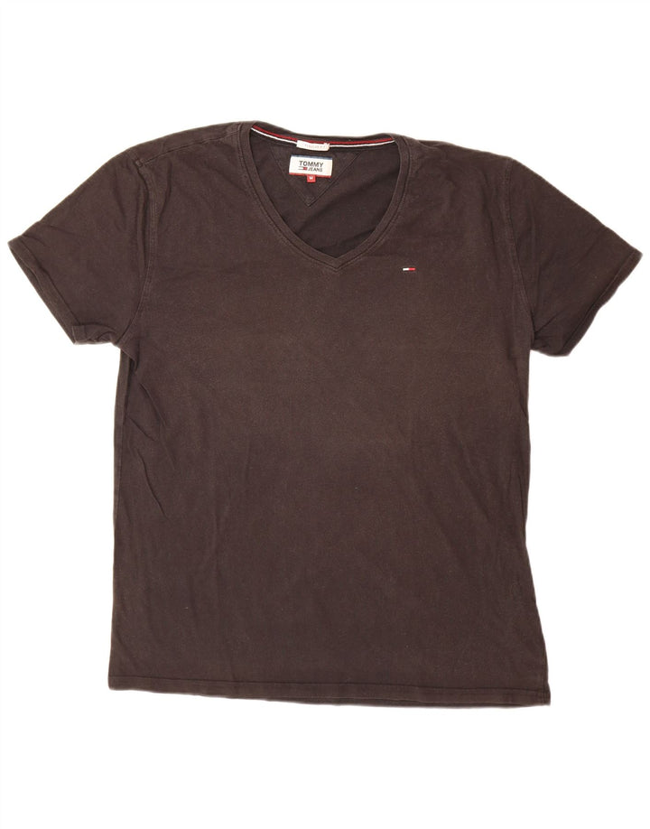 Tommy Hilfiger Herren T-Shirt Top Medium Schwarz Baumwolle