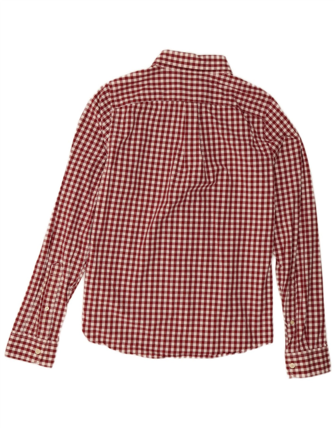 Abercrombie & Fitch Kariertes Herren-Muscle-Fit-Hemd Mittelroter Gingham-Karomuster