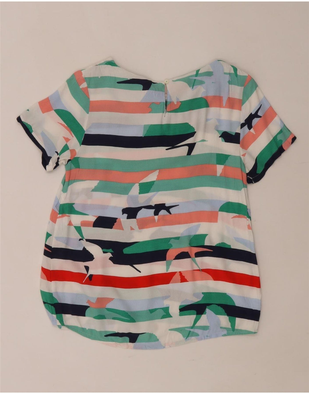 WHITE STUFF Damen-Blusenoberteil mit Grafik, Größe M, mehrfarbig, gestreift, UK 12