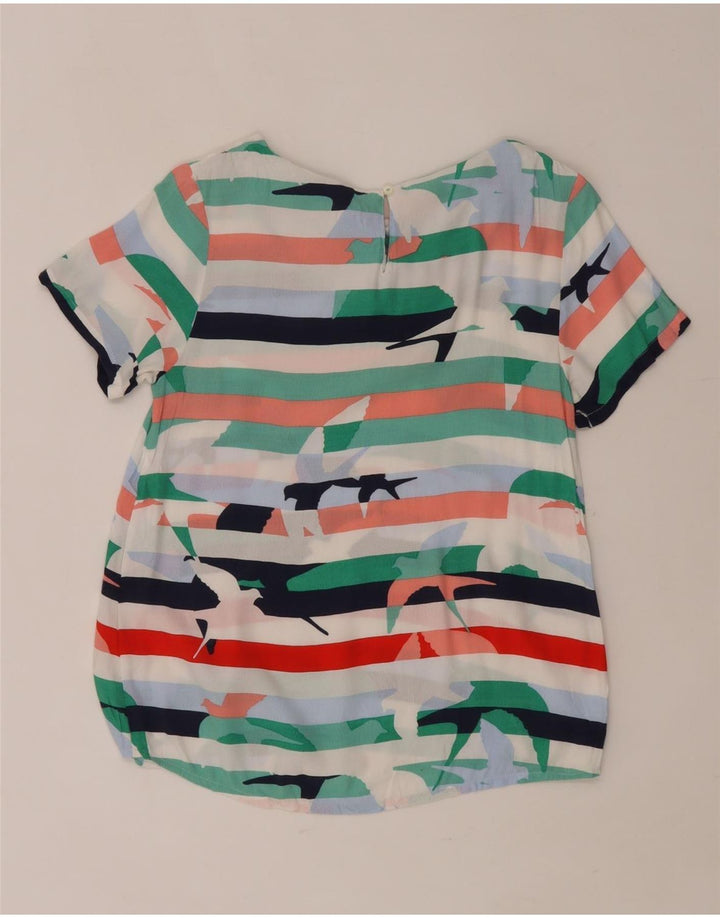 WHITE STUFF Damen-Blusenoberteil mit Grafik, Größe M, mehrfarbig, gestreift, UK 12