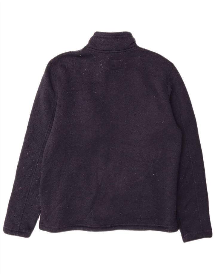 Marks & Spencer Herren-Sherpa-Trainingsanzug-Oberteil, mittleres marineblaues Polyester
